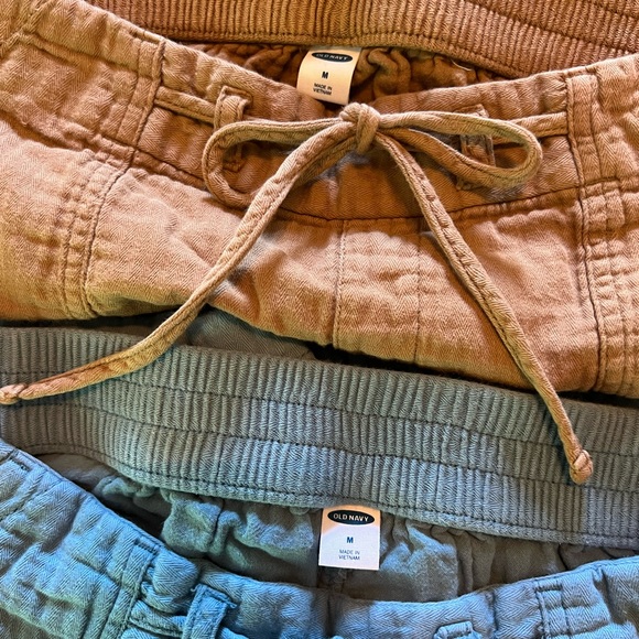Set Of Two Pair Old Navy Pull On Shorts. Blue and Camel. Super Soft! Super Cute! - Picture 4 of 6